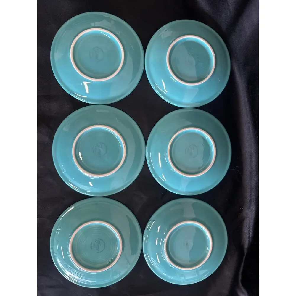 Set of 12 Fiesta Turquoise Bread & Butter Appetizer Plates 6